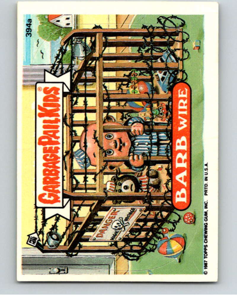 1987 Topps Garbage Pail Kids Series 10 #394A Barb Wire   V73733 Image 1