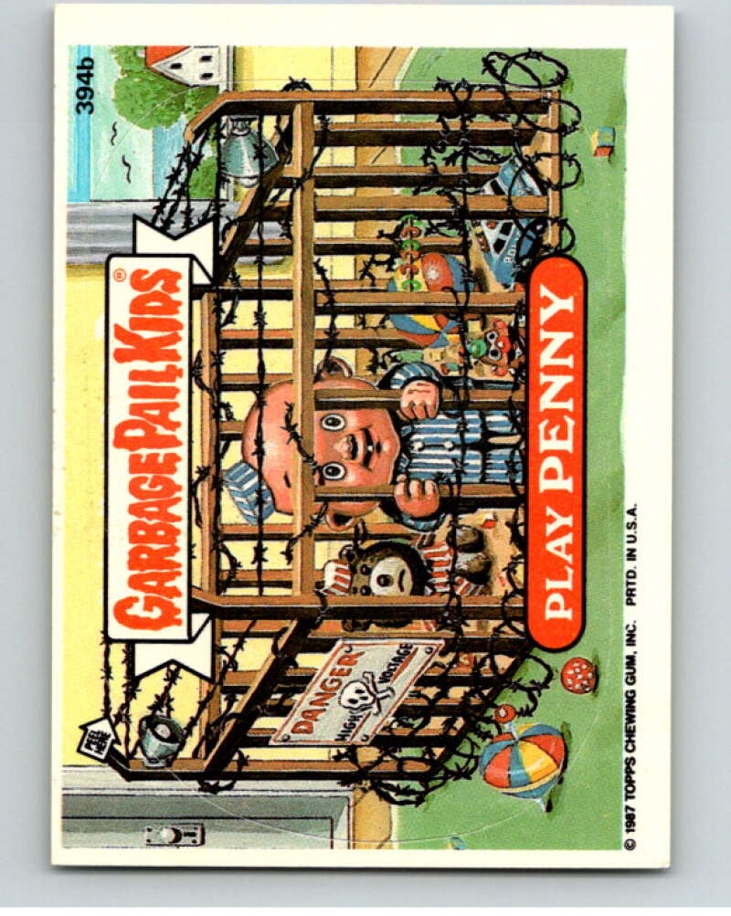1987 Topps Garbage Pail Kids Series 10 #394B Play Penny   V73734 Image 1
