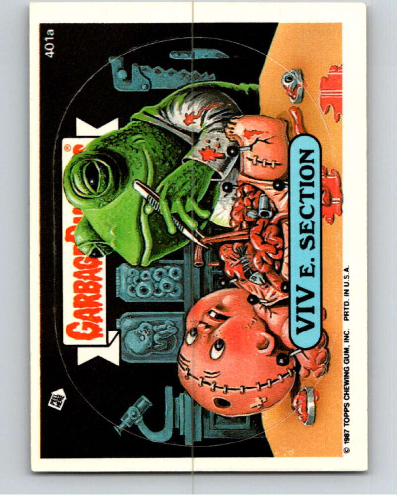 1987 Topps Garbage Pail Kids Series 10 #401A Viv E. Section   V73745 Image 1