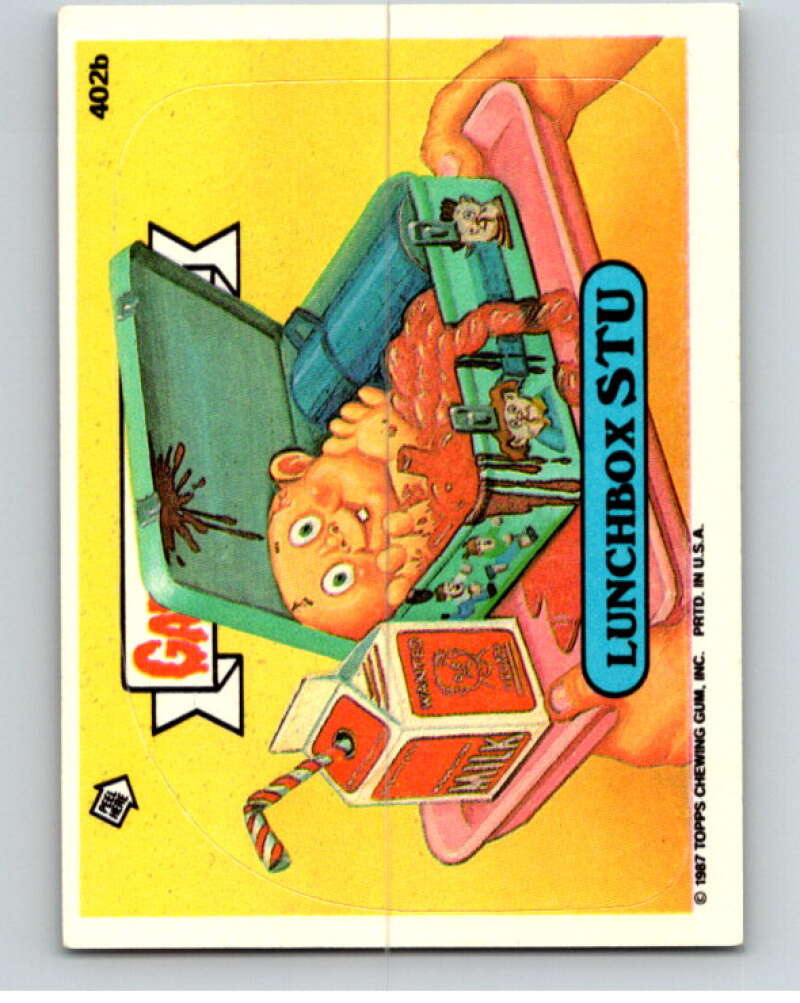 1987 Topps Garbage Pail Kids Series 10 #402B Lunchpail Stu   V73748 Image 1