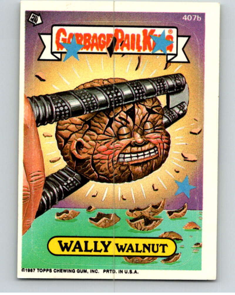 1987 Topps Garbage Pail Kids Series 10 #407B Wally Walnut   V73753 Image 1