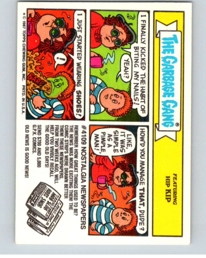 1987 Topps Garbage Pail Kids Series 10 #408A Lickin' Leon   V73754 Image 2