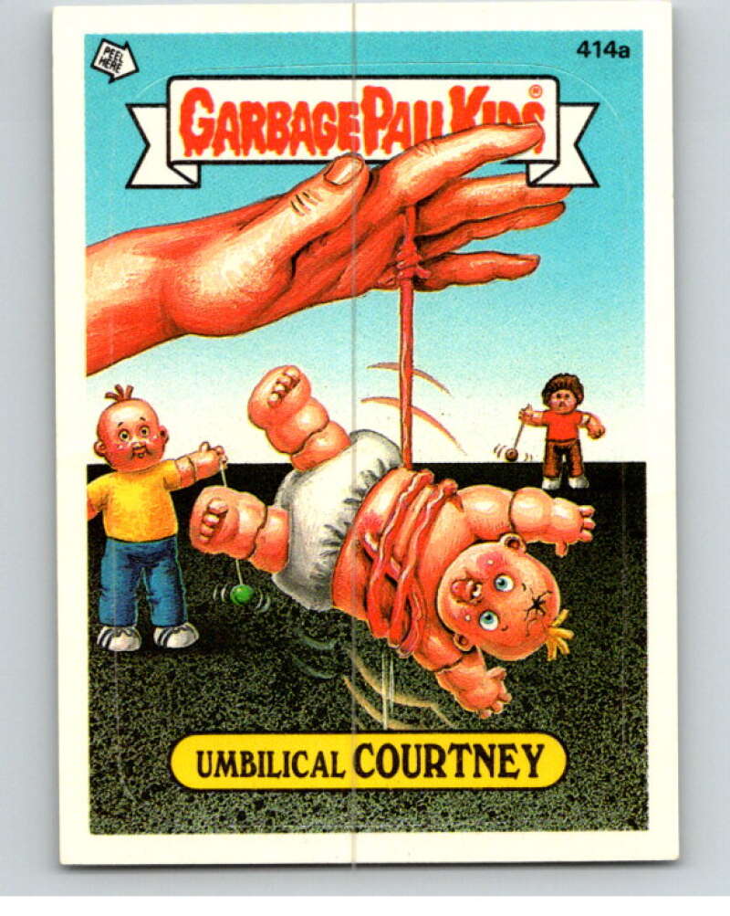 1987 Topps Garbage Pail Kids Series 10 #414A Umbilical Courtney   V73760 Image 1