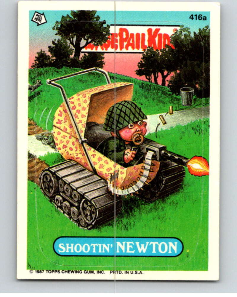 1987 Topps Garbage Pail Kids Series 10 #416A Shootin' Newton   V73764 Image 1