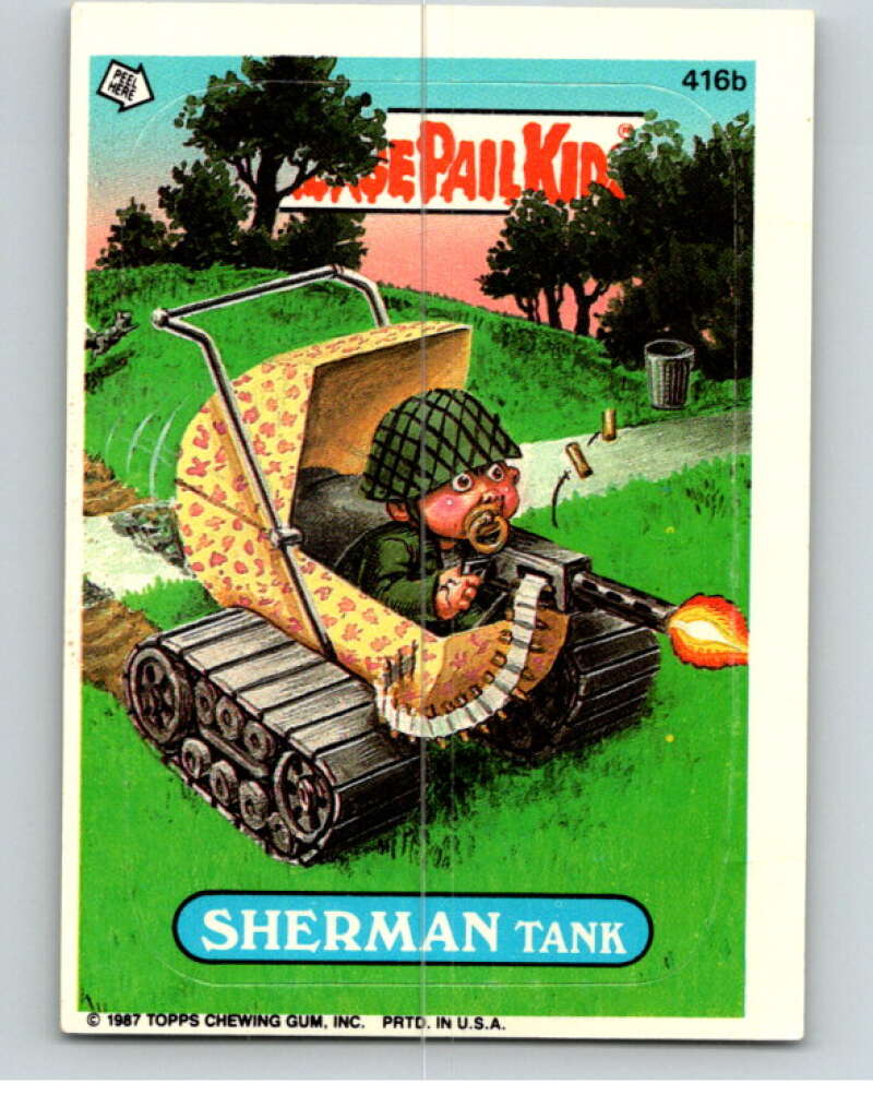 1987 Topps Garbage Pail Kids Series 10 #416B Sherman Tank   V73765 Image 1