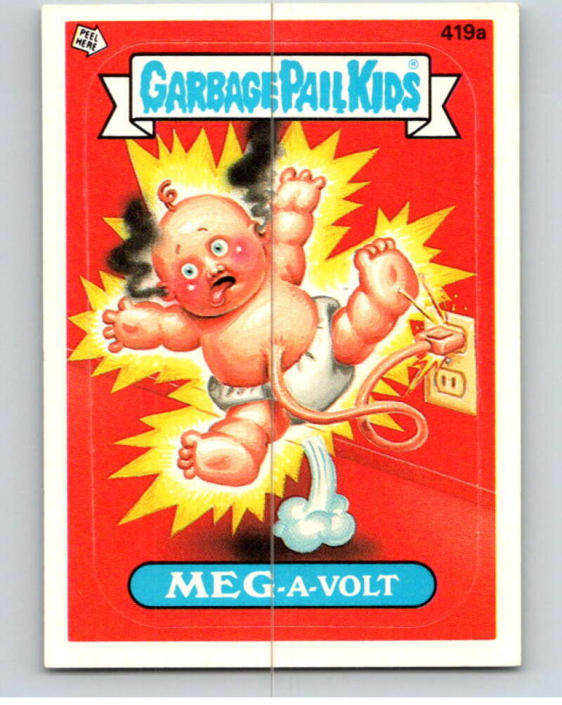 1987 Topps Garbage Pail Kids Series 11 #419A Meg-A-Volt   V73769 Image 1