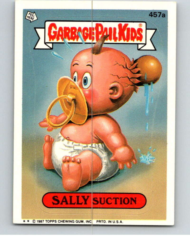 1987 Topps Garbage Pail Kids Series 11 #457A Sally Suction   V73780 Image 1