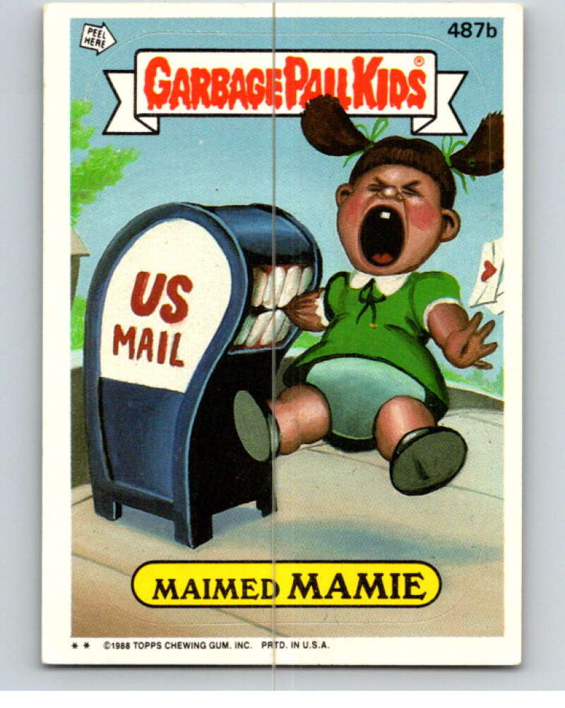 1988 Topps Garbage Pail Kids Series 12 #487B Maimed Mamie   V73784 Image 1