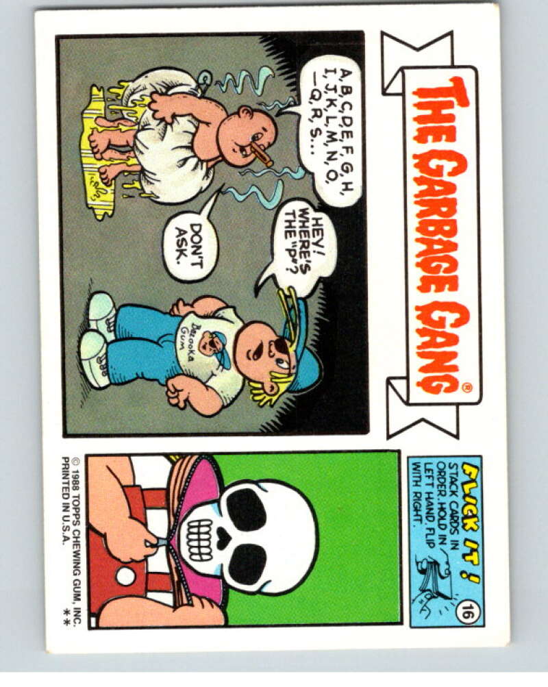 1988 Topps Garbage Pail Kids Series 12 #493A Peanut Butter 'n Kelly   V73786 Image 2