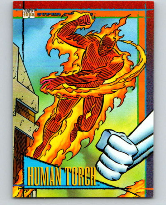1993 SkyBox Marvel Universe #75 Human Torch   V73891 Image 1