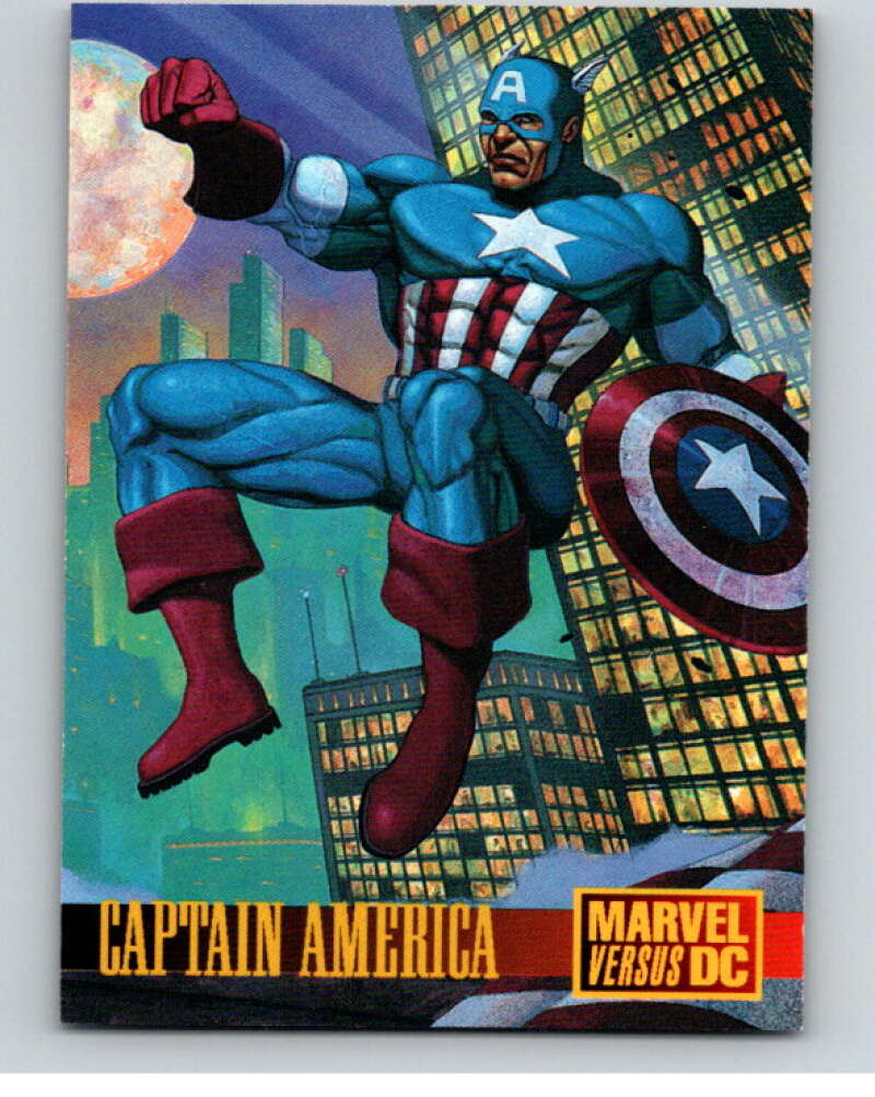 1995 Skybox #2 Marvel vs DC Batman/Captain America Avengers Promo Card  V74010 Image 1