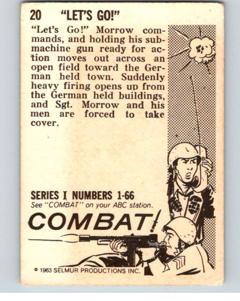 1963 Donruss Combat #20 Let's Go   V74035 Image 2