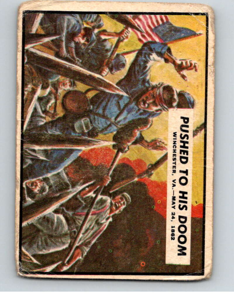 1962 Topps Civil War News #19 Pushed to His Doom   V74132 Image 1