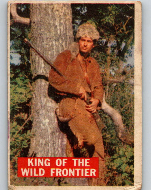 1956 Topps Davy Crockett Orange Back #1 King of the Wild Frontier   V74169 Image 1