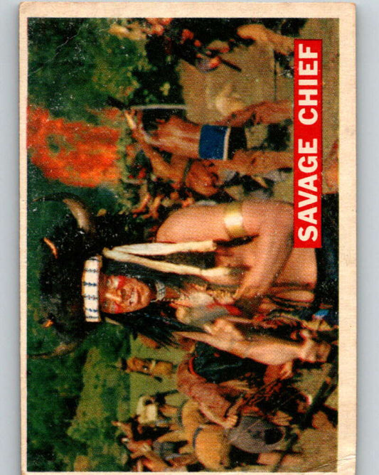 1956 Topps Davy Crockett Orange Back #21 Savage Chief   V74170 Image 1