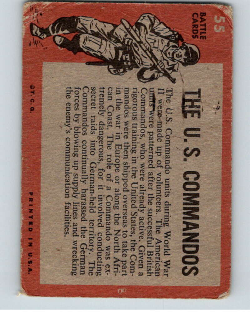 1965 Topps Battle #55 U.S. Commando   V74175 Image 2