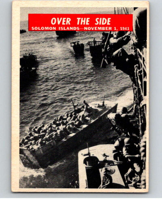 1965 Philadelphia Gum War Bulletin #28 Over The Side   V74226 Image 1