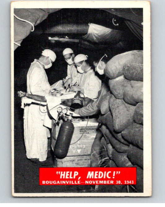 1965 Philadelphia Gum War Bulletin #33 Help/Medic   V74228 Image 1