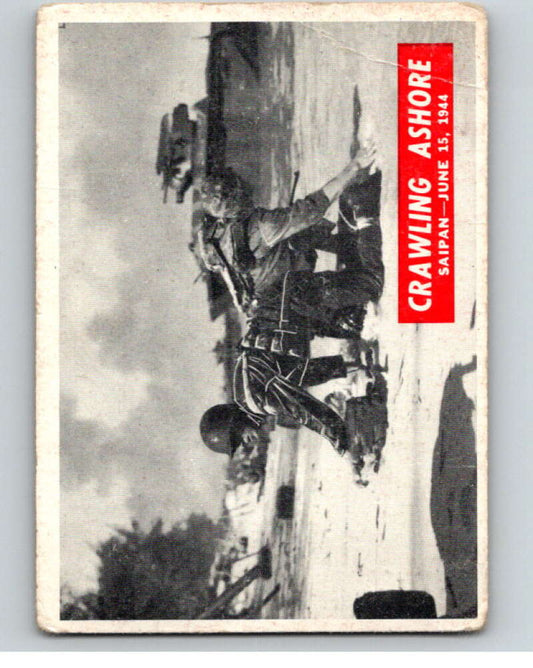 1965 Philadelphia Gum War Bulletin #46 Crawling Ashore   V74235 Image 1
