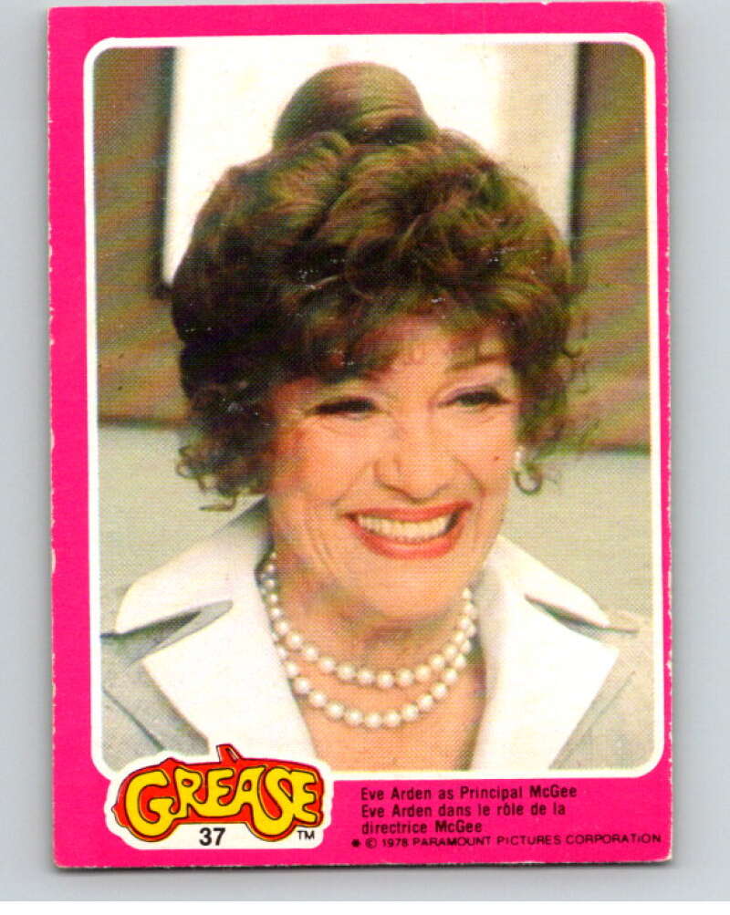 1978 Grease OPC #37 Eve Arden as Principal McGee   V74680 Image 1