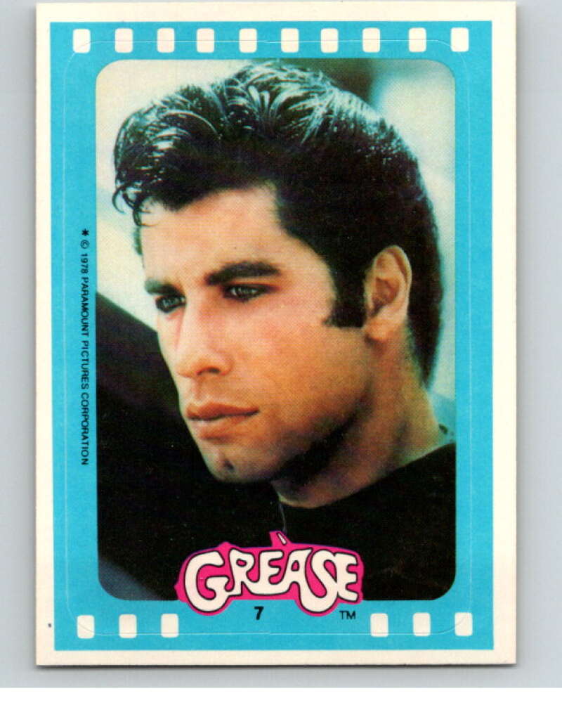 1978 Topps Grease Stickers #7 John Travolta as Danny   V74725 Image 1