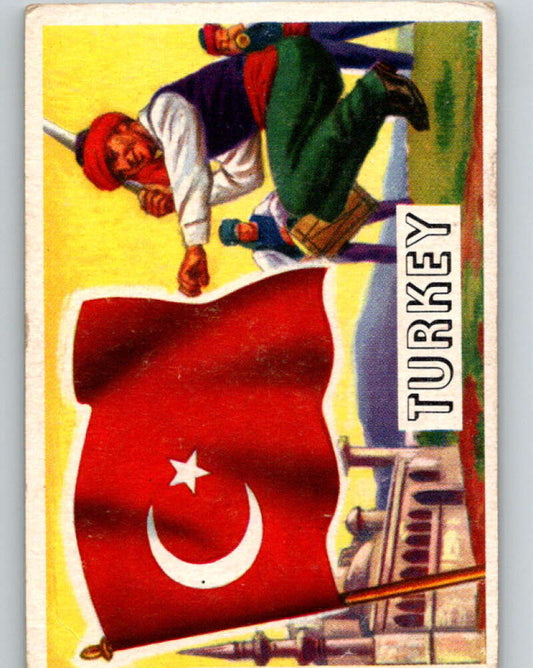 1956 Topps Flags of the World #7 Turkey   V74732 Image 1