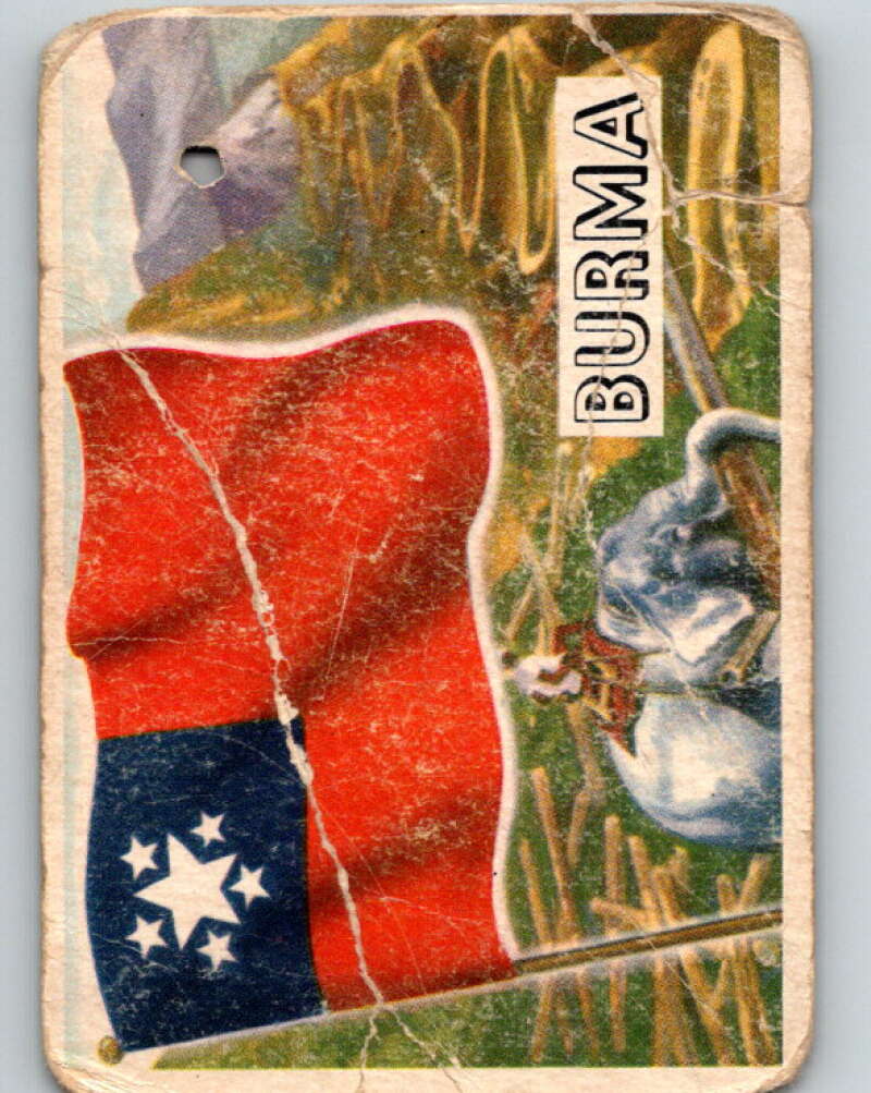 1956 Topps Flags of the World #11 Burma   V74733 Image 1