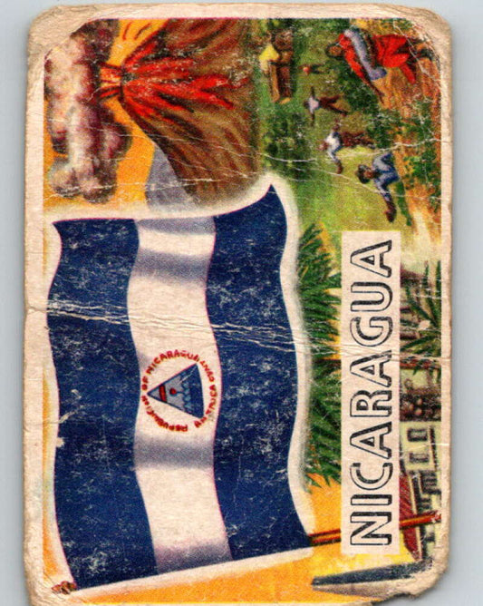 1956 Topps Flags of the World #45 Nicaragua   V74739 Image 1