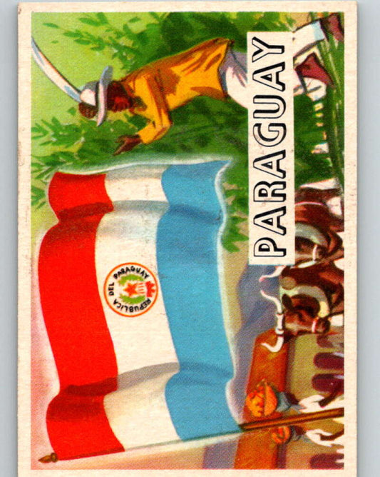 1956 Topps Flags of the World #57 Paraguay   V74741 Image 1