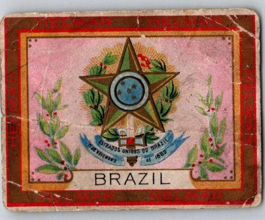 1910 AE-085 Helmar Turkish Cigarettes Tobacco Brazil Coat of Arms V74744 Image 1