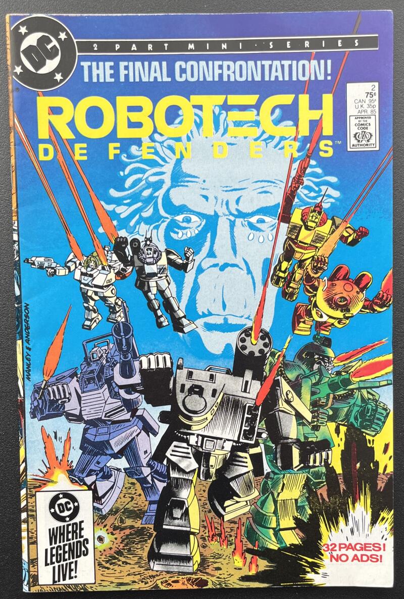 DC Robotech Defenders #2 Comic Book Apr 1985 - Direct Edition CB2 Image 1