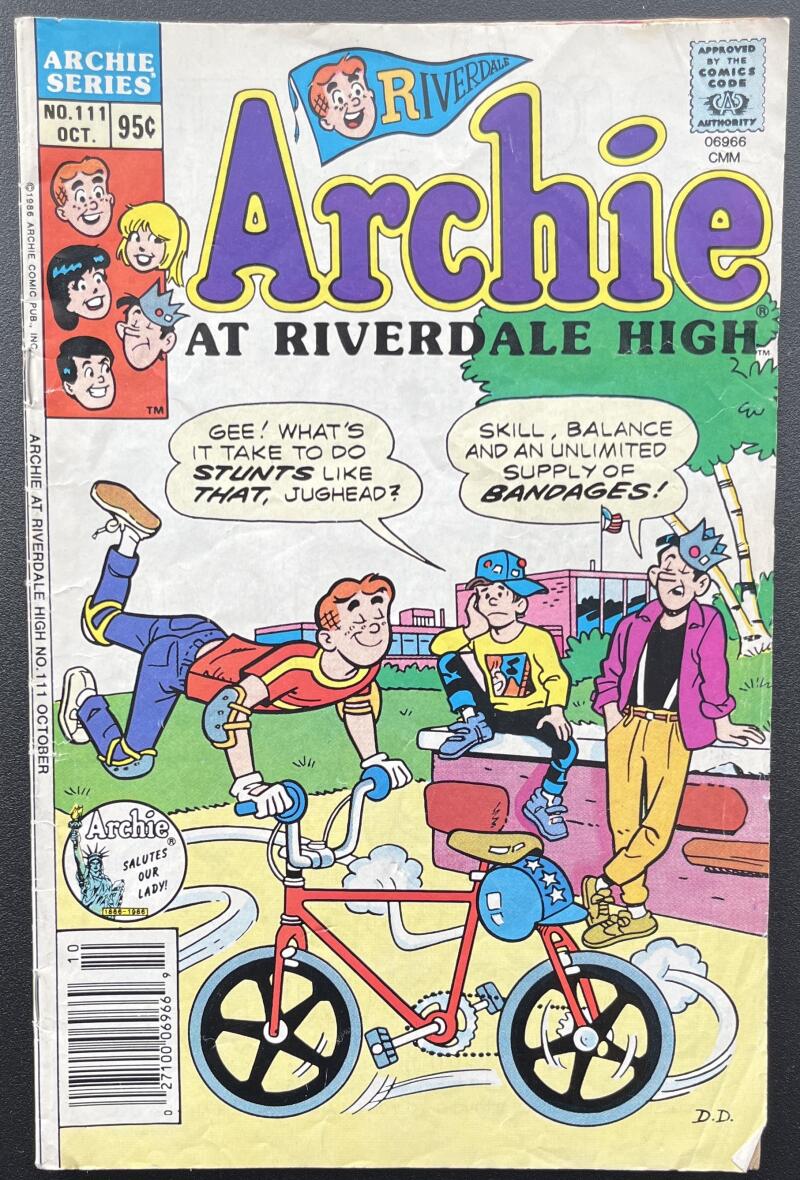 Archie At Riverdale High #111 Comic Book - Oct. 1986 - Newsstand Edition CB3 Image 1