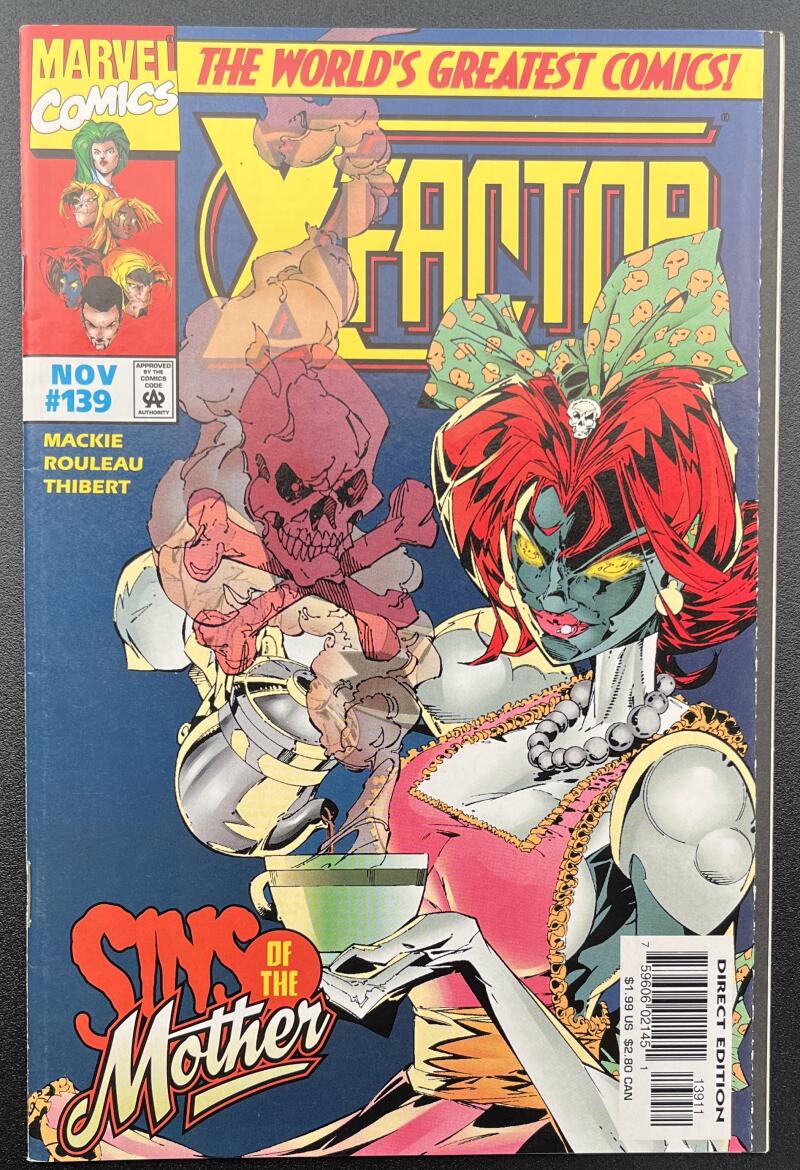 X-Factor Sins of the Mother #139 Marvel Comic Book Nov. 1997 Direct Edition - CB70 Image 1