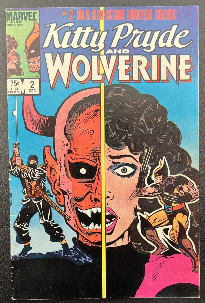 Kitty Pryde and Wolverine #2 Marvel Comic Book Dec. 1984 Direct Edition - CB74 Image 1