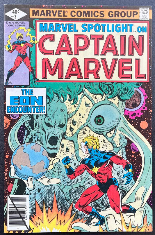 Marvel Spotlight Captain Marvel #3 Marvel Comic Book Nov. 1979 Newsstand - CB80 Image 1