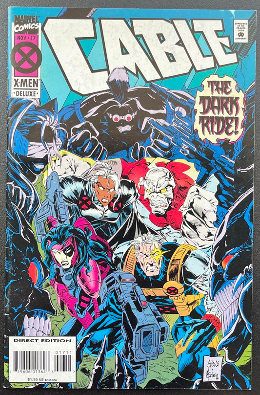 Cable The Dark Ride #17 Marvel Comic Book Nov. 1994 Direct Edition - CB81 Image 1