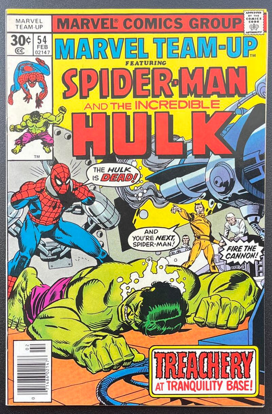 Team Up Spider-Man & Hulk #54 Marvel Comic Book Feb. 1977 Bronze Age - CB82 Image 1