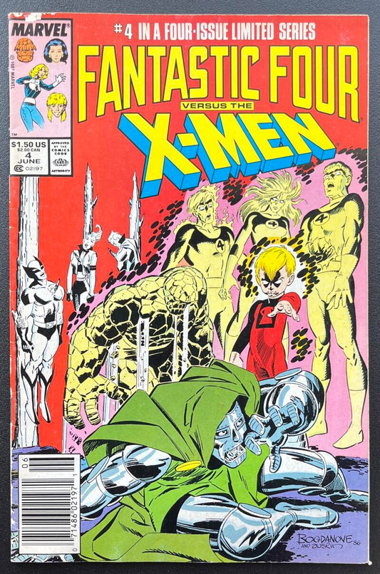 Fantastic Four Vs X-Men #4 Marvel Comic Book Jun. 1987 Newsstand Edition - CB87 Image 1