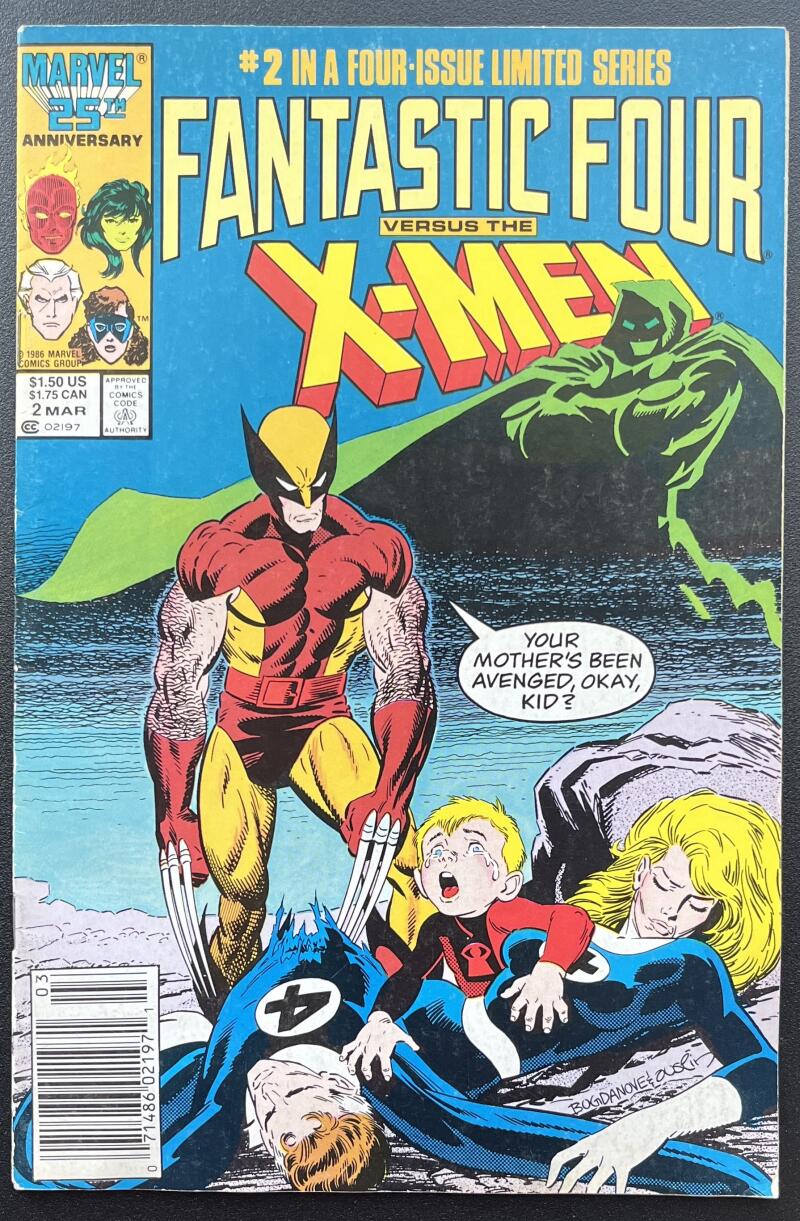 Fantastic Four Vs X-Men #2 Marvel Comic Book Mar. 1987 Newsstand Edition - CB88 Image 1