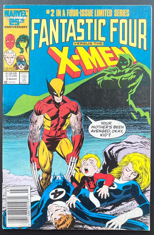 Fantastic Four Vs X-Men #2 Marvel Comic Book Mar. 1987 Newsstand Edition - CB88 Image 1