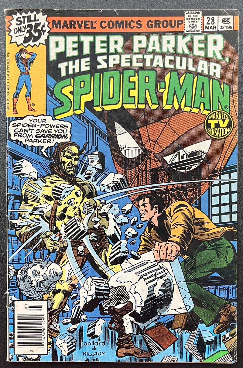 The Spectacular Spider-Man #28 Marvel Comic Book Mar. 1979 Bronze Age - CB98 Image 1