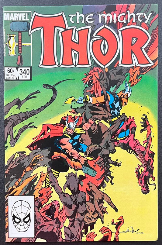 The Mighty Thor #340 Marvel Comic Book Feb. 1984 Direct Edition - CB100 Image 1