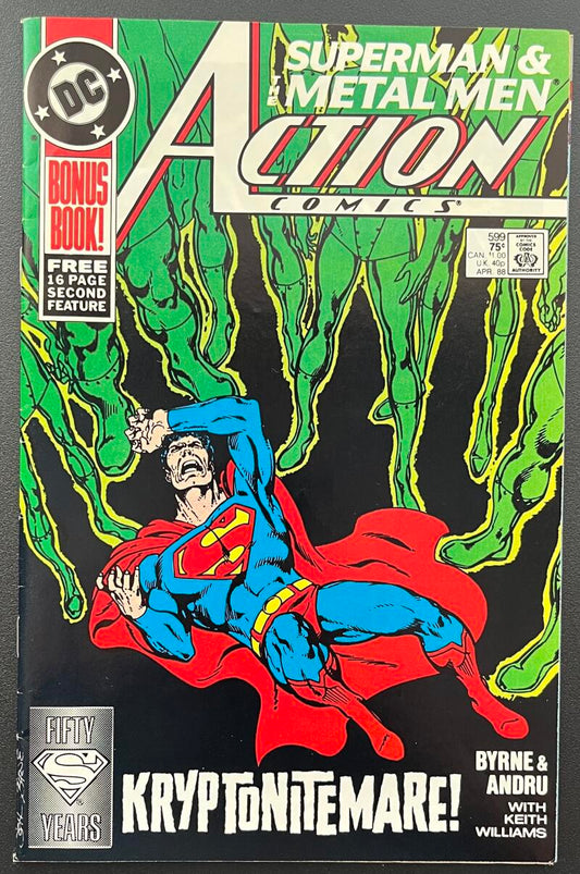 Action Comics Superman/Metal Men #599 DC Comic Book Apr. 1988 Direct Edition - CB112 Image 1