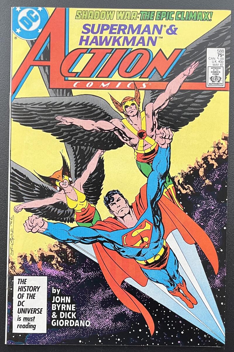 Action Comics Superman/Hawkman #588 DC Comic Book May. 1987 Direct Edition - CB115 Image 1