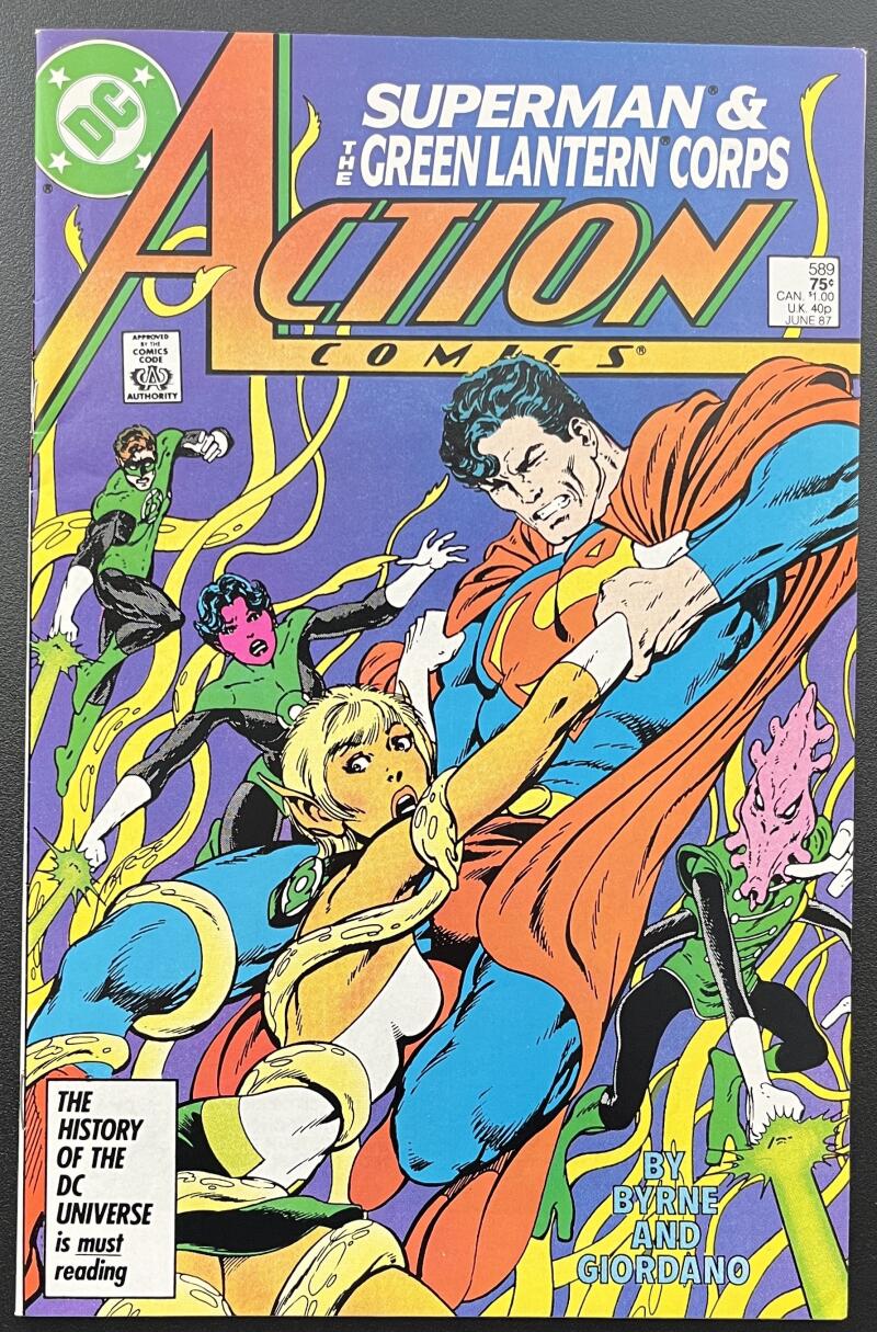 Action Comics Superman/Green Lantern #589 DC Comic Book Jun. 1987 Direct Edition - CB116 Image 1