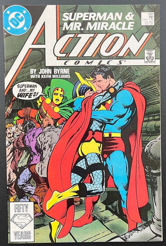 Action Comics Superman/Mr.Miracle #593 DC Comic Book Oct. 1987 Direct Edition - CB118 Image 1