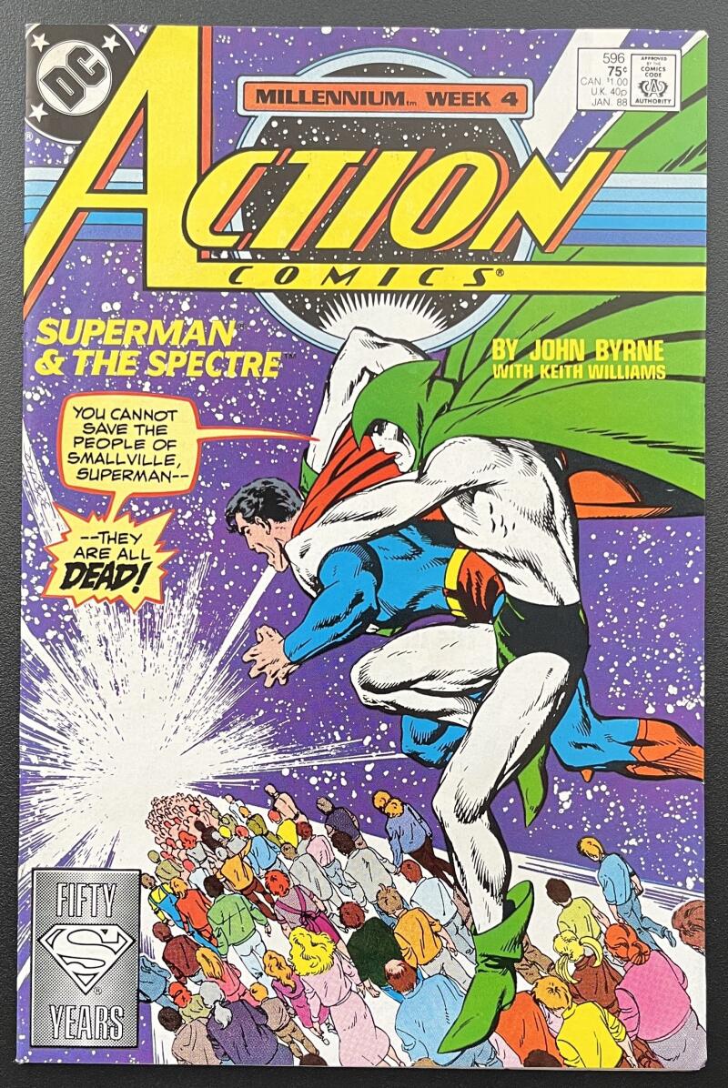 Action Comics Superman/The Spectre #596 DC Comic Book Jan. 1988 Direct Edition - CB121 Image 1