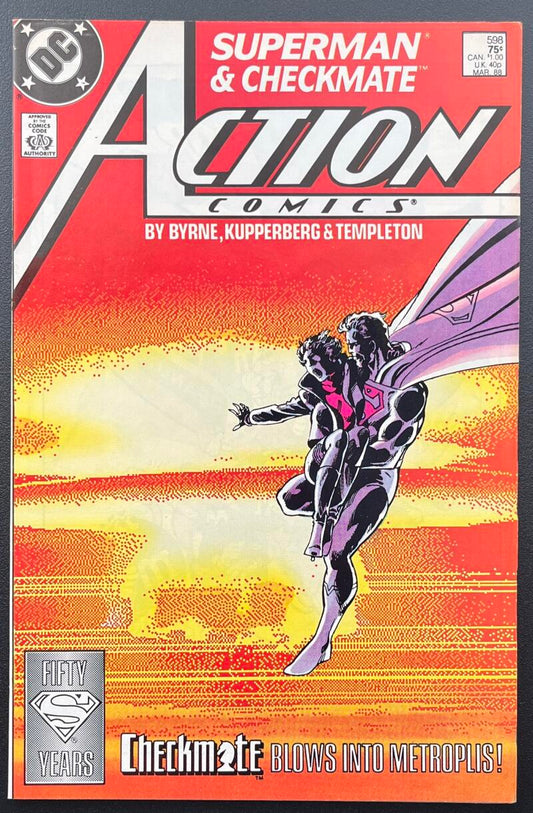 Action Comics Superman/Checkmate #598 DC Comic Book Mar. 1988 Direct Edition - CB123 Image 1