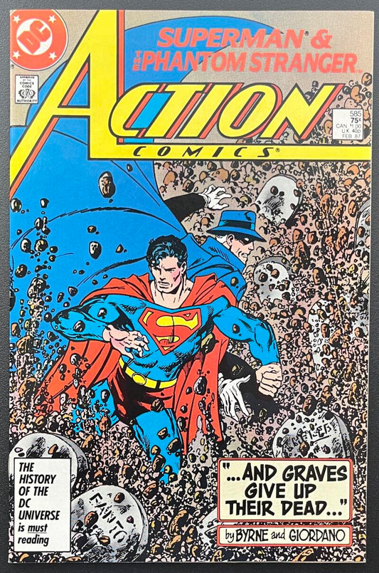 Action Comics Superman/Phantom #585 DC Comic Book Feb. 1987 Direct Edition - CB125 Image 1