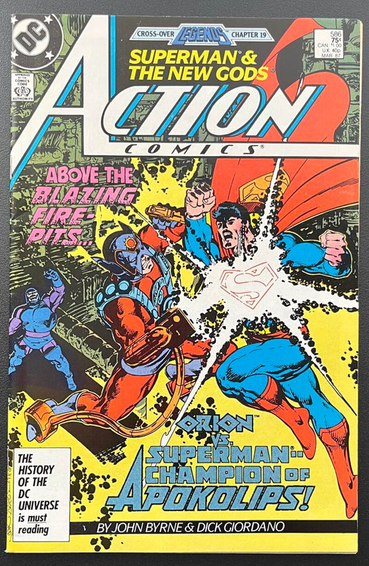 Action Comics Superman/New Gods #586 DC Comic Book Mar. 1987 Direct Edition - CB126 Image 1